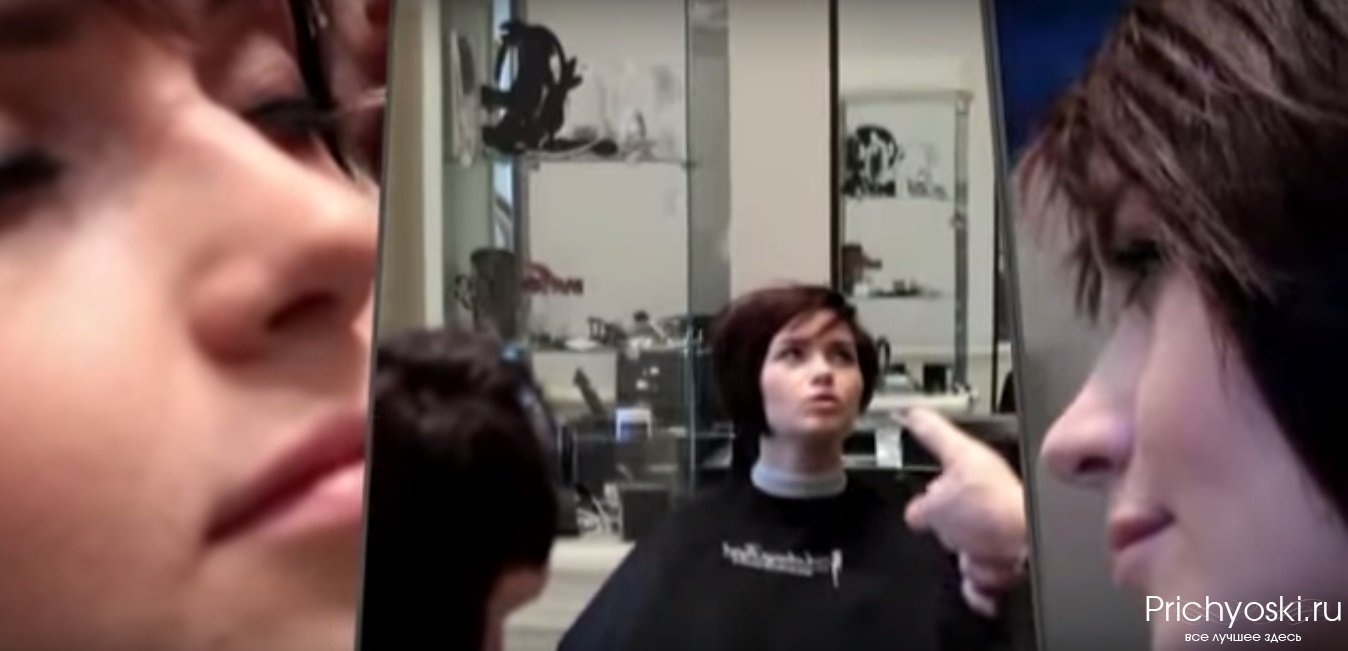 Ассиметричная причёска видео